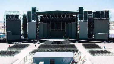 El imponente escenario de la Fiesta Nacional del Sol en Chimbas