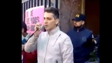 Escrache al representante en San Juan de Agricultura de la Nación por despidos