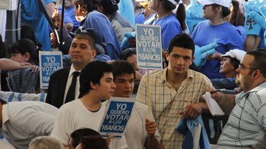 Yo quiero votar a los 16 años, presente en la visita presidencial