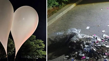 Corea del Norte lanzó globos con excremento a Corea del Sur