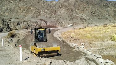 Al fin: arrancó la obra de la Ruta 12 entre Pachaco y Calingasta