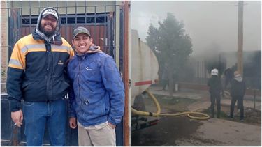Luis Mateo y Franco Zárate, los empleados héroes del incendio en Rivadavia.