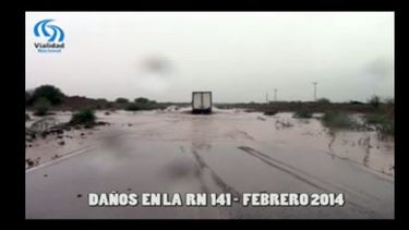 Mirá el impactante video de Vialidad Nacional del daño en la Ruta 141