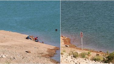 Así quedó el espejo de Ullum después de recibir agua de Punta Negra