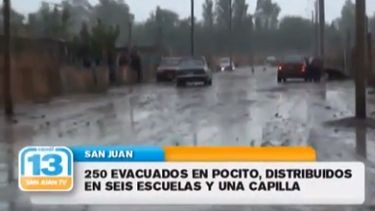 Pocito: Seis escuelas y una capilla con evacuados