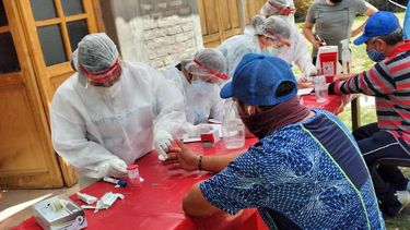Testeos rápidos en Calingasta: 12 personas dieron positivo y ahora deben esperar el resultado de los hisopados