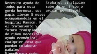 Su beba necesita un trasplante y se quedó sin trabajo