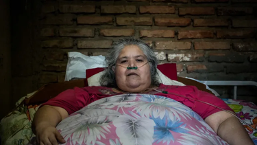 La sanjuanina Zulma Mariela Bustos recibe ayuda de Desarrollo Humano y de Salud.&nbsp;