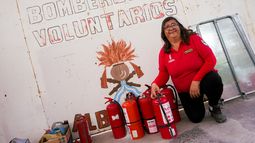 Sonia Venegas, la mujer que levantó el Cuartel de Bomberos Voluntarios de Albardón y no para Sonia Venegas, la mujer que levantó el Cuartel de Bomberos Voluntarios de Albardón y no para