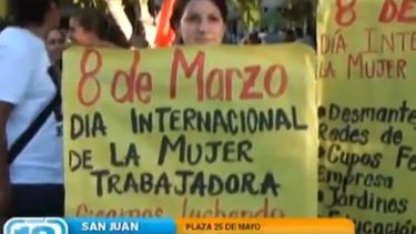 Algunas sanjuaninas festejaron su día protestando: ¿Qué querían?