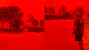 El cielo se volvió rojo en Australia y generó escenas apocalípticas