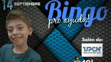 Realizarán un bingo para ayudar a un nene sanjuanino con parálisis cerebral