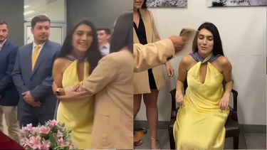 El video viral en TikTok de una novia que se descompensó durante su boda: Es una señal