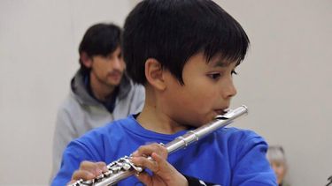 Primer recital de los pequeños flautistas de la Orquesta Escuela