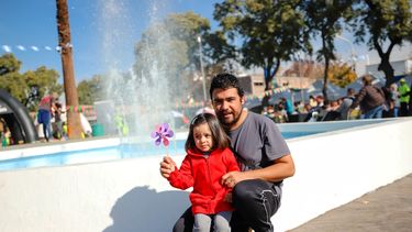 La fuente de la plaza Juan Jufré estuvo 7 años sin funcionar.