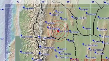 El suelo sanjuanino se sacudió este mediodía