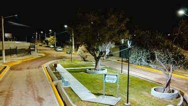 El espacio verde renovado que se inauguró en Rivadavia.