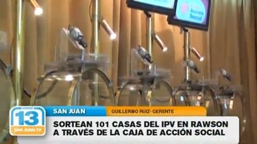 Importante sorteo de viviendas del IPV para Rawson