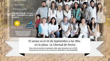 Se realizará el sorteo Promoción Mes del Maestro en Pocito