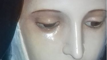 Impresionante: ¿una santa que llora en San Juan?