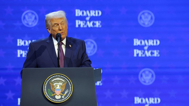 Donald Trump, en su comparecencia en Davos.