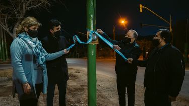 Inauguraron semáforos nuevos en un importante cruce de Pocito