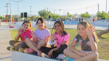 Chimbas sumó una nueva plaza en el Barrio Conjunto III con espacios verdes, juegos y luminarias