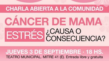 Aprendé sobre el cáncer de mama en una charla