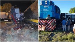 Imágenes de choques con el tren de carga.&nbsp;