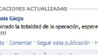 Gioja dio la noticia en las redes sociales