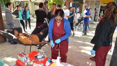 Treinta donantes se sumaron a una colecta de sangre en la Peatonal