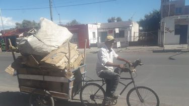 Cartonero sanjuanino salió a trabajar con su perro y conmovió a las redes