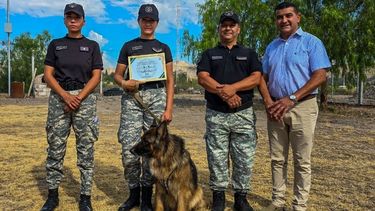 El Penal de Chimbas despide a Goris, un perro con 10 años de servicio