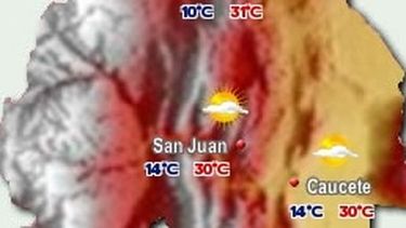 A todo sol, y hacia un fin de semana con lluvia