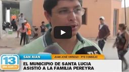 La municipalidad ayudó a los abuelitos abandonados en Santa Lucía