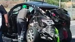 Una de las dolorosas imágenes que dejó el accidente múltiple en Chile.