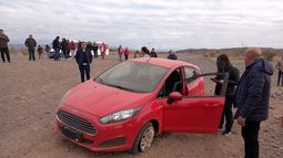 Las tres ocupantes del coche resultaron ilesas tras sufrir el reventón de un neumático en Ruta 40 Norte.