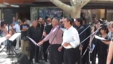 La música navideña alegró el sábado en la peatonal