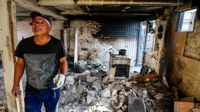 Los incendios en Chile han provocado grandes daños en las viviendas.