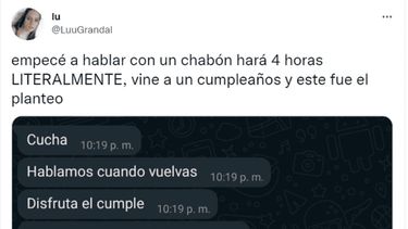 Empezó a hablar con un chico y le hizo un insólito planteo a horas de conocerse&nbsp;
