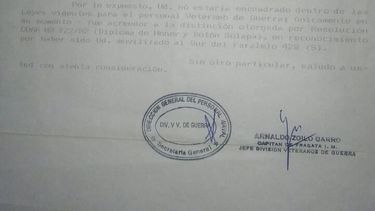 La Agrupación 2 de Abril presentó un documento de la Armada por veteranos truchos