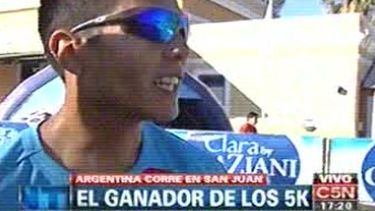 Jorge Luis, el riojano ganador de los 5 km.