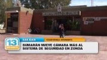 Zonda: Sumarán 9 cámaras de seguridad