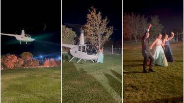 La que puede, puede: una sanjuanina llegó a sus 15 en helicóptero