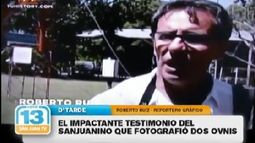 El sanjuanino que fotografió dos ovnis