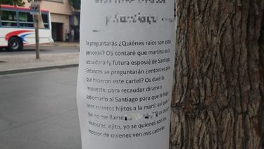 El misterioso mensaje de una persona despechada que llama la atención en pleno centro
