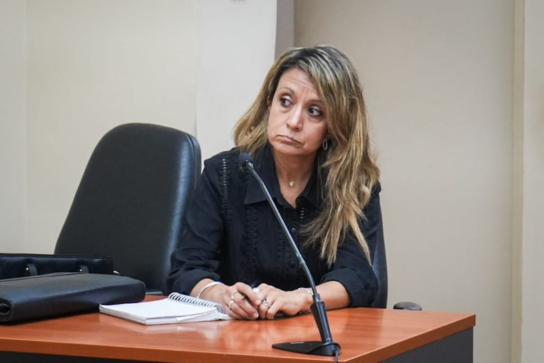 La defensora, la abogada Andrea Rodríguez.