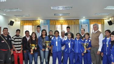 El intendente de Rawson recibió a los ganadores de los Juegos Evita