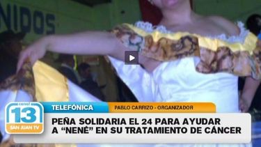 Peña solidaria para ayudar a Nené