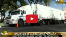 Llegaron los camiones de la economía popular